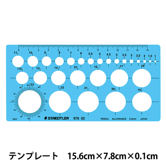 Plantilla de equipo de dibujo "yen regulatoria 976 02" Staedtler steder