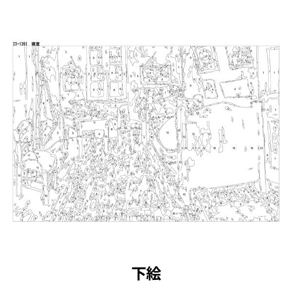 مجموعة لوازم فنية ``طلاء فني سهل لغرفة النوم تقريبًا 20 × 30 سم 23-1365" 【Yuzawayaمنتجات محدودة]