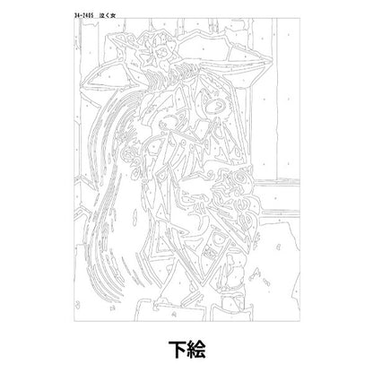 Easy Art Paint Crying Woman 약 30 × 40cm 34-2405" 【Yuzawaya 오리지널】