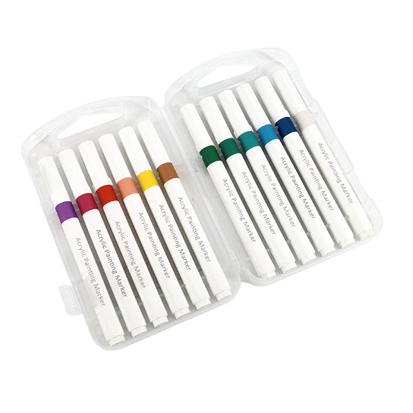 stylo marqueur "Ensemble de marqueurs acryliques 12 couleurs Vivid Aka-12"