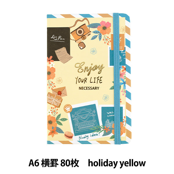 文具 『アートデザインノート A6 holiday yellow Aka-20121』