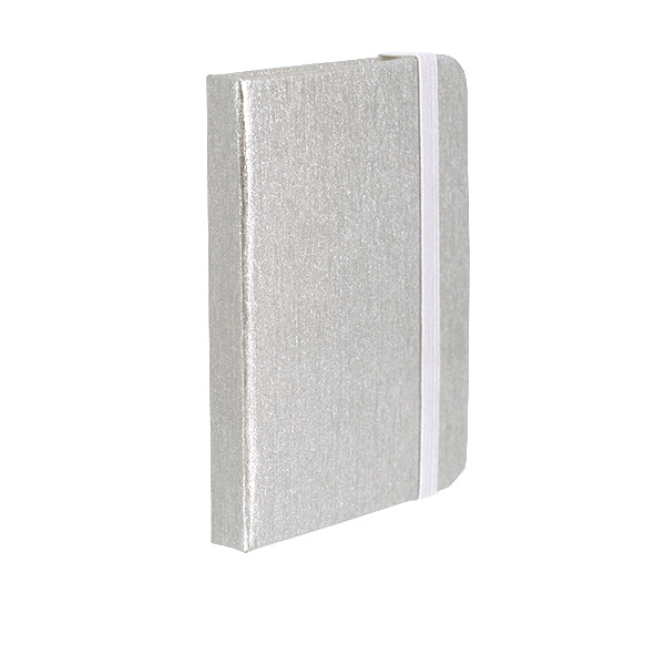 papeterie "Art Design Note A7 argent pailleté Aka-10163”
