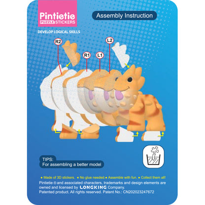toys "Puzzle 3D 3D Sticker Dragon Horned Lizard Akl1006S-2”