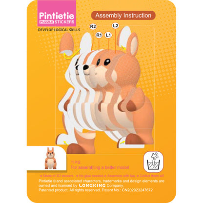 jouets "Puzzle 3D Autocollant 3D Petit Animal Kangourou Akl1004S-4"