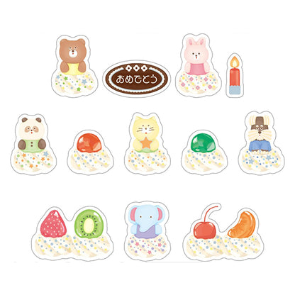 文具 『キラキラクリアフレークシール Butter cream KFS-028』