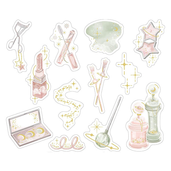 文具 『キラキラクリアフレークシール Cosmic cosmetics KFS-035』