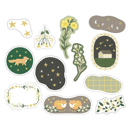 文具 『キラキラクリアフレークシール Starry Night KFS-039』