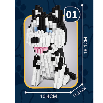 jouets "Bloquer le Husky Sibérien Ake-D1 »