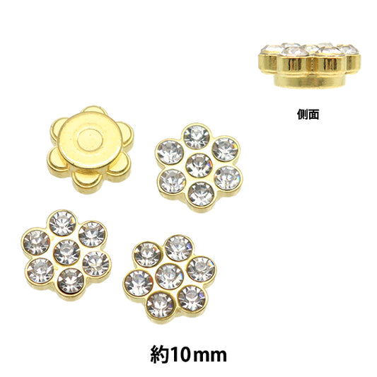 配件材料“ Petit Parts Crystal X Gold 10mm 4平板電腦OH-44”