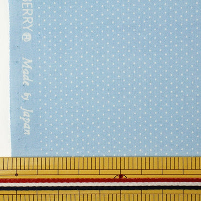 [De la quantité 5] Tissu "Polka Dots large imprimement super petit (1-33) Blue Litle X White"