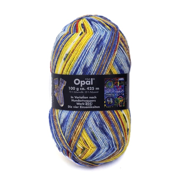 Sock Yarn Yarn "Hundertwasser (Hindertwasser) 2105 No." Opal Opal