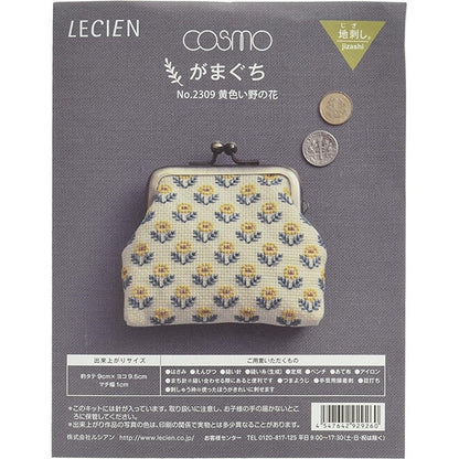 Kit de bordado "Geijin Siutshi® Gamaguchi Yellow Your Flower No.2309" Lecien Lucian Cosmo Cosmo