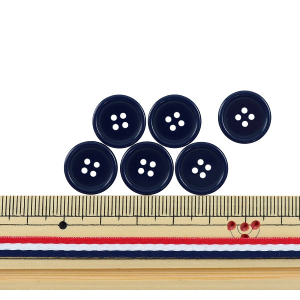 ボタン 『四つ穴ボタン 15mm 6ヶ入 PYTD10-15 濃紺』 – Yuzawaya