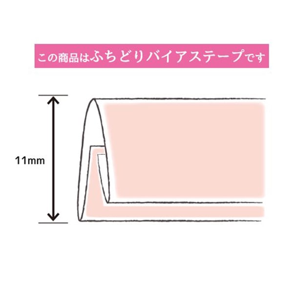 バイアステープ 『Picot (ピコ) ふちどりニットテープ 1番色 (白) CP195-1』 CAPTAIN88 キャプテン