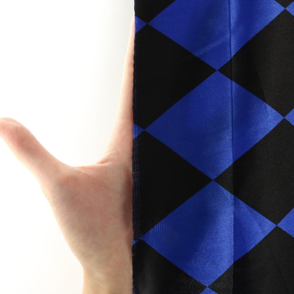 [De la cantidad 5] Fabric "Diamond Satin Blue x Black 170530-7"