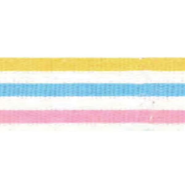 Name label sticker "Kurukurukuma Tape Tape White Multi Stripe 1.5cm x 1.2m 11-780" Kawaguchi Kawaguchi