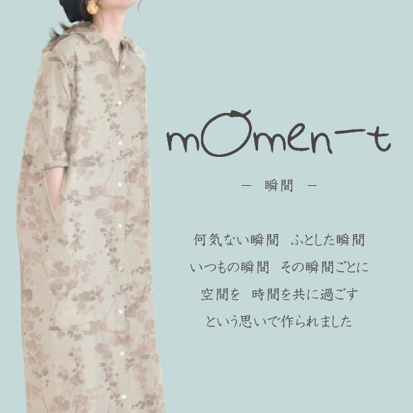 [来自数量5]织物“ Momen-T（Moment）Ox Floral Pattern Blue 142-1265-B3”