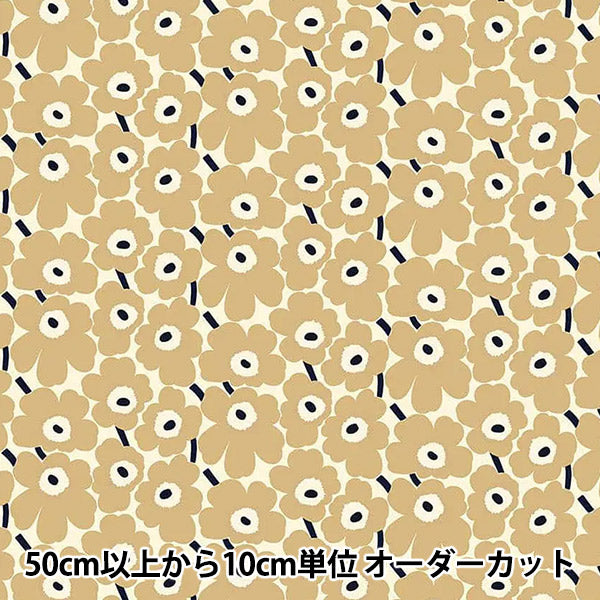 [De la cantidad 5] tela "marimekko marimekko mini unicco mini unikko (hecho en finlandés) beige 069257-185"