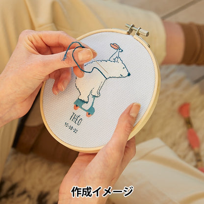 Комплект вышивки "Подарок стежка белого кума скутер TB182" DMC Diementea