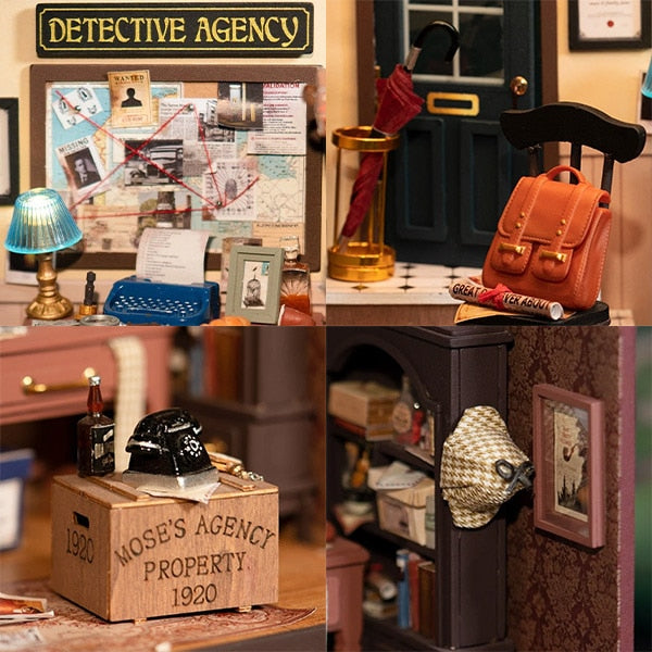 Kit de trabajo "Compañía de detectives misteriosos de casa en miniatura 664572-DG157"