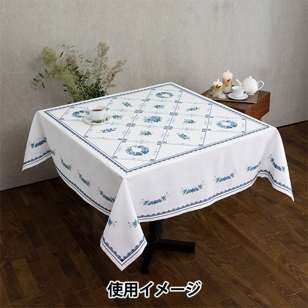 자수키트 "Onoe Megumi Blue Rose Motif Table Cross 1204" Olympus