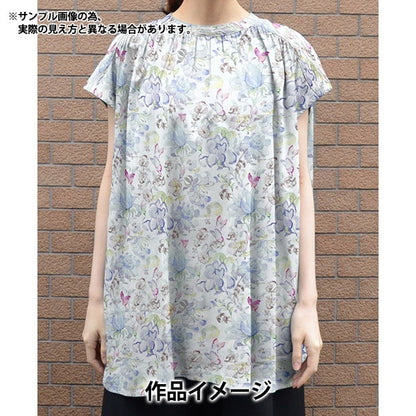 [From quantity 5] Fabric "Liberty Fabric Tana lawn Butterfly Bine Lavender 363J6437J23A] [Yuzawayaoriginal】