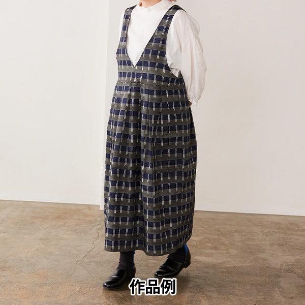 [From quantity 5] Fabric "OrganicOxford Maddy Works Ladder EKX-138-1C] KOKKA