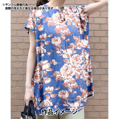 [Da 5] Fabric "Liberty Fabric Tanalone Car Line Bloom 3634122-24Bu" Liberty Japan Liberty Japan