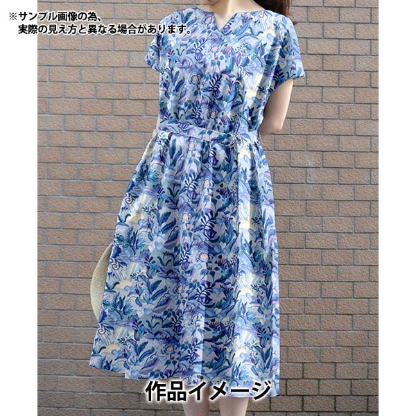 [Aus Quantität 5] Stoff "Liberty Fabric Tanalone Unaland Skape 3634150-24bu" Liberty Japan Liberty Japan