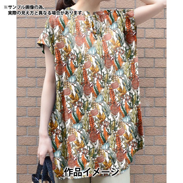 [Aus 5] Stoff "Liberty Fabric Tanalone Ziakatischer Garten 3634193-24bu" Liberty Japan Liberty Japan