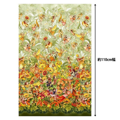 [Du 5] Tissu "USA Cotton Flower Fairies Match Border DDC1527-Sage"