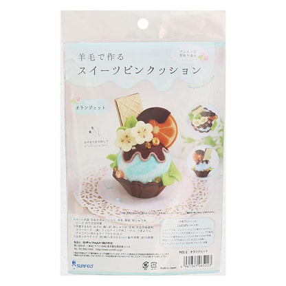 Fieltro de agujaKit "Sweets Pink Cushion Oranget PCC-2" El sol se sintió el sol