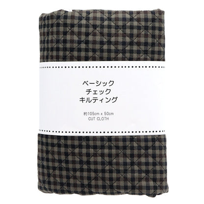 천・원단 "Twill Quilt Basic Gingham 컷 천 약 105 x 50cm Brown X Black CQ88320-4-4]