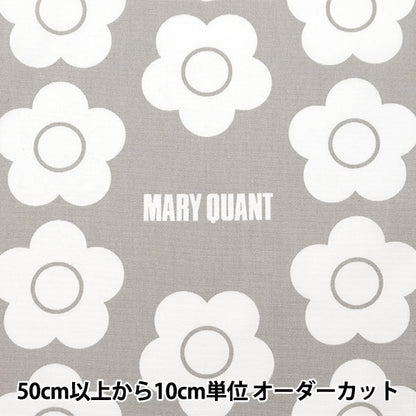 【数量5から】 生地 『オックス MARY QUANT フラワー グレー AP1020S-2D』