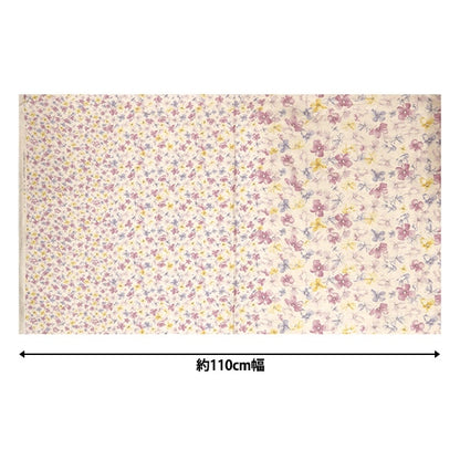 [De la quantité 5] tissu "Momen-T moment de coton lin siège de fleur de fleur de fleur 142-1350-C1"