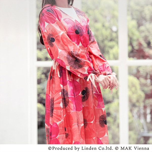 [De la cantidad 5] Fabric "Ueno Lichibload Poppy L Size Red Unrf-02-R"