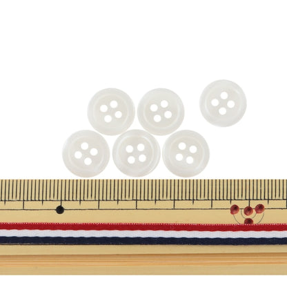 Button "Shirt button 13mm 6 6 -piece white PVSO9001"