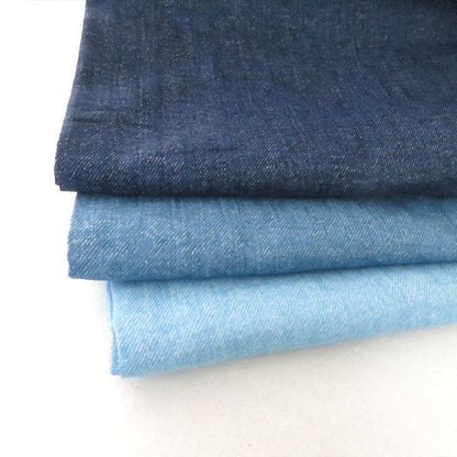 [From quantity 5] Fabric "Denim styledouble gauze (Double gauze) plain AP-25501-1 B Old Blue]