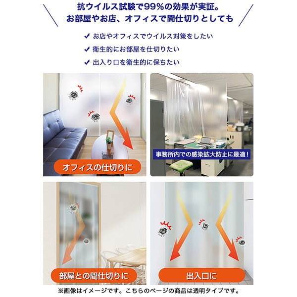 数量5から】 ビニールクロス 『5点機能付透明フィルム 0.25mm厚 クリア