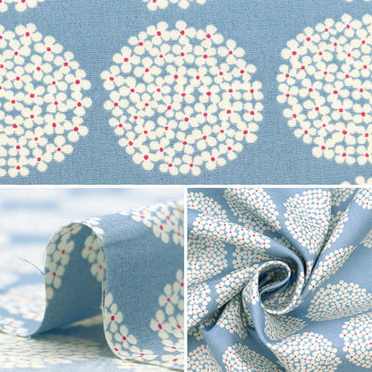 [De la cantidad 5] Fabric "Ukako Broad Mini Hydrangea Mystic Gray UP5790-D" Cotton Kobayashi Cotton Kobayashi Kobayashi.