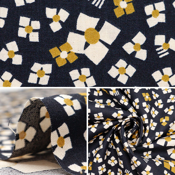 [De la cantidad 5] Fabric "Tres Flower Navy 144-8049-C1"