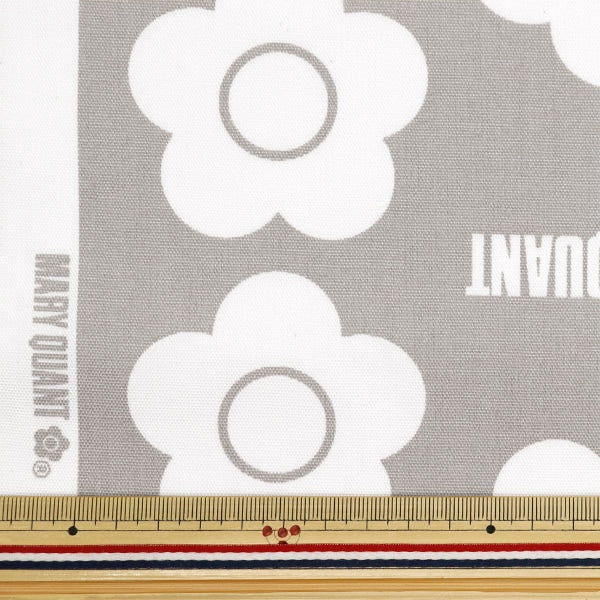 [From quantity 5] Fabric 『Oxford Mary Quant Flower Gray AP1020S-2D]