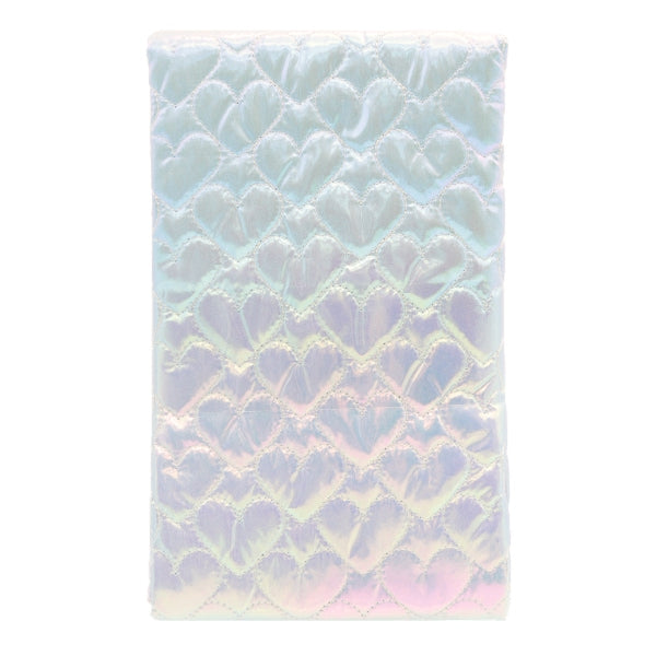 生地 『ハートホログラムキルトカットクロス 約65cm×70cm サックス C