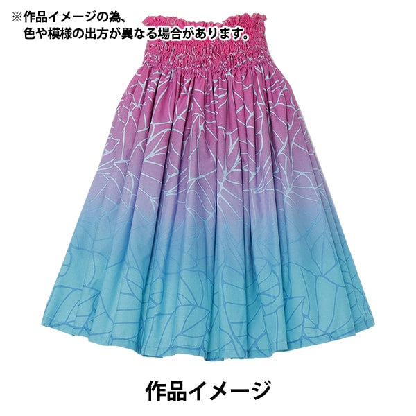 [来自数量5]织物“ Maunaroa T/C Hawaii Amplint Gerbera Aqua Aqua X Pink Yfop0325”