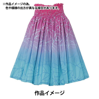 [来自数量5]织物“ Maunaroa T/C Hawaii Amplint Gerbera Aqua Aqua X Pink Yfop0325”