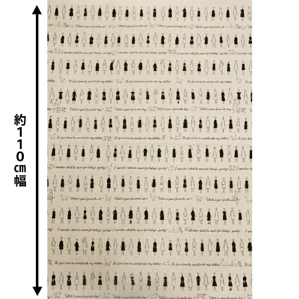 [From quantity 5] Fabric "100 Neosan Cotton Linu Canvas Striped Patterns 210211-11" LECIEN Lecien COSMO Cosmo