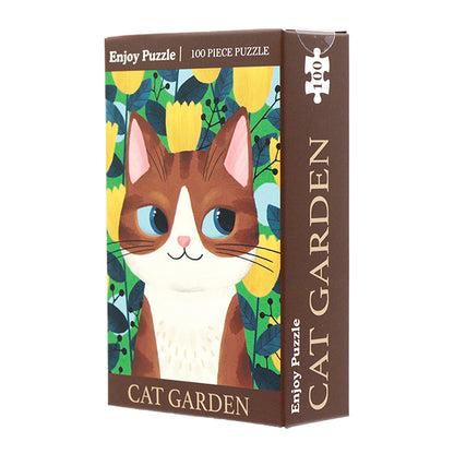 Giocattolo "puzzle cat giardino ginger gatto 100 pezzi 200 x 200mm"