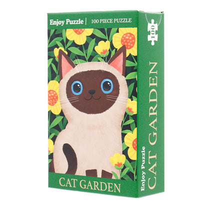 玩具 『パズル CAT GARDEN Siamese cat 100ピース 200×200mm』
