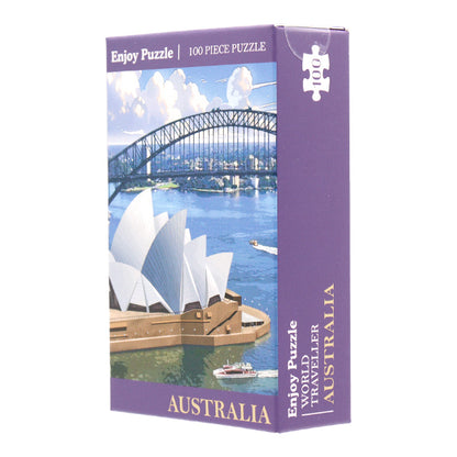 Spielzeug "Puzzle World Traveler Australien 100 Stück 200 x 200 mm"
