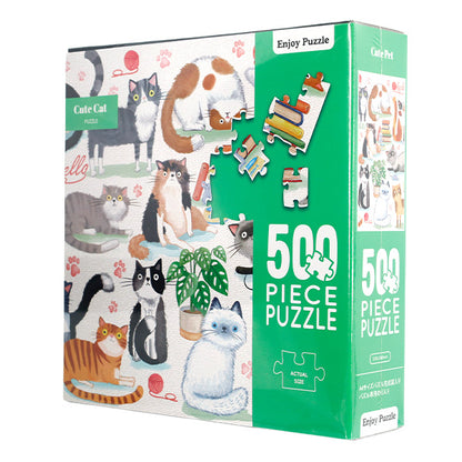 玩具 『パズル Cute Pet Cute Cat 500ピース 530×380mm AkL05014』